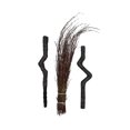 thumbnail image 3 of Nicky Bigs Novelties 42 inch tall Witch Broom - Realistic Witches Broom Costume Prop - Lightweight 3 Piece Broomstick Flagged Bristle - Halloween Decoration Brooms, Brown, 3 of 3