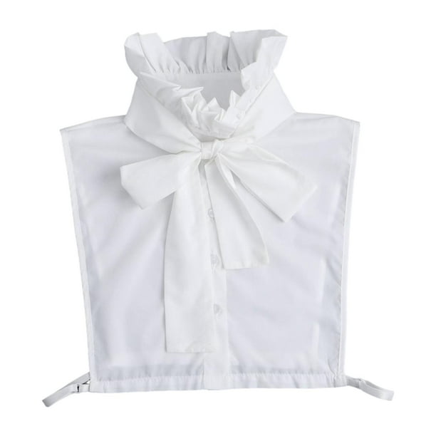 Cuello intercambiable para mujer, blusa de estilo camisa, cuello para suéteres y vestidos