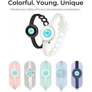 TOTWOO Long Distance Touch Bracelets for Couples-Candy Collection(Black & White), Vibration & Light up for Love -Pair of Couples Bracelets