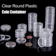 thumbnail image 4 of 100pcs 24 mm Airtight Coin Holder Capsules, EEEkit Clear Round Plastic Coin Case Silver Eagles Coin Container Storage Organizer Box for Coin Collection Supplies, Coin Holders for Collectors, 4 of 6