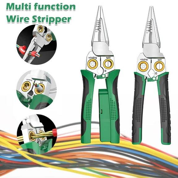 SSKFHGI Wire Strippers with Electricity Measurement Function Multifunctional Wire Stripping Pliers for Cutting and Pulling Wires Cable Scissors for Scraping and Pressing Wires with Voltage Test
