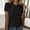 #20Black, variant on No Boundaries Women's Short Sleeve Tops Soft Comfortable Crewneck T-Shirts with Unique Diagonal Stitching Blouse