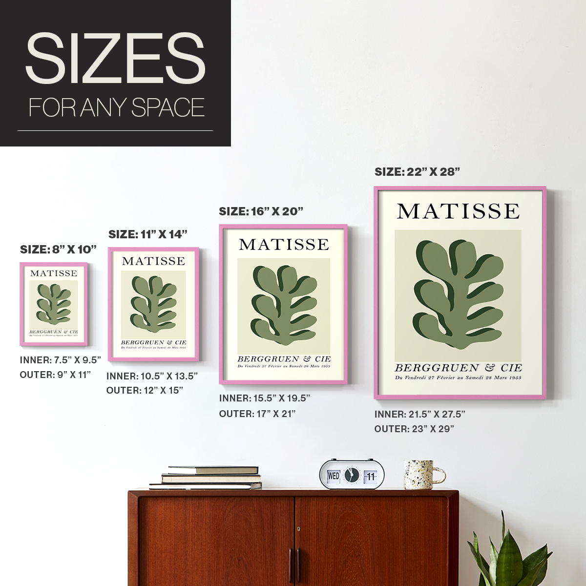 Matisse CCLXXXII in Solid Wood 8 x 10 Framed Print
