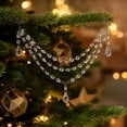 thumbnail image 4 of 3 Pack Christmas Crystal Ornaments Decoration,, Clear Acrylic Rhinestone Strand Swag Ornament, Hanging Bead Chain Decor for Xmas Tree Fireplace Mantel Staircase Holiday Wedding Party Home Decor, 4 of 8