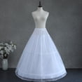 thumbnail image 4 of Women White Wedding Petticoat 2 Hoop Double Layer Bridal Crinolines with Tulle N, 4 of 10