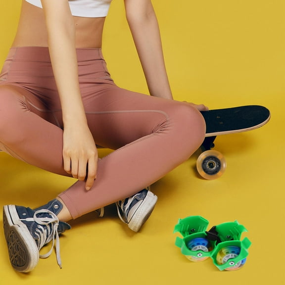 HONMEET Beginner Roller Skate Green Rubber 1 Pair