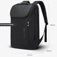thumbnail image 5 of (Negro) Mochila vintage para portátil de viaje con puerto de carga USB para mujeres y hombres Mochila universitaria, 5 of 5