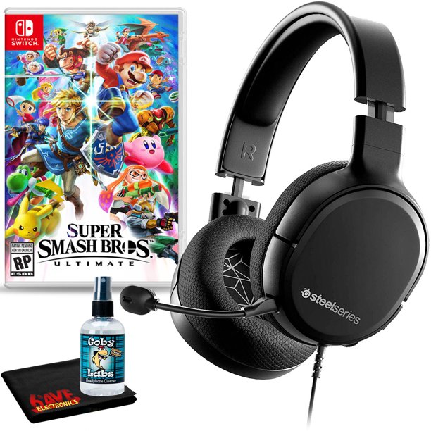 Steelseries Arctis 1 Wired Gaming Headset Includes 6ave Cleaning Kit And Nintendo Super Smash Bros Ultimate Walmart Com