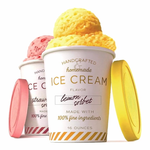 Stock Your Home 16oz Ice Cream Containers with Airtight Silicone Lids (2-Pack) Reusable 1 Pint Ice Cream Container for Storing Gelato, Sorbet, and Frozen Yogurt
