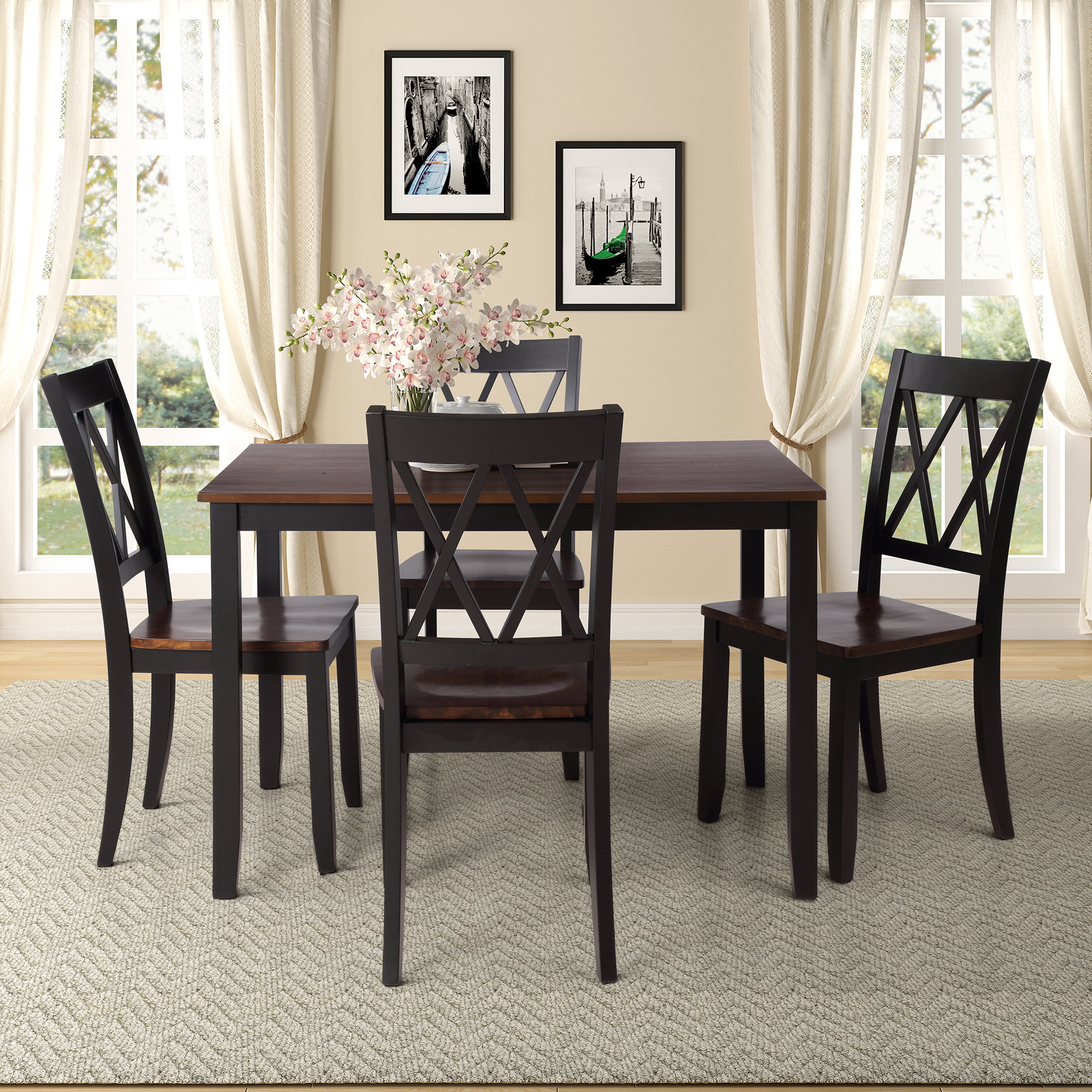 Clearanceblack Dining Table Set For 4