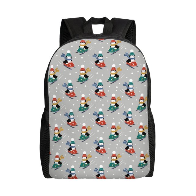 Fotbe Skiing penguin Mochila de Viaje para Laptop, Mochila Ejecutiva Delgada y Resistente 15.6"
