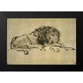 thumbnail image 2 of Van Rijn, Rembrandt 14x11 Black Modern Framed Museum Art Print Titled - Lion, 2 of 5