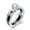 Black, variant on Stylish Ceramic Set Zircon Split Couple Ring