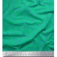 thumbnail image 1 of Soimoi Green Poly Georgette Fabric Planet & Stars Galaxy Fabric Prints By Yard 42 Inch Wide, 1 of 3