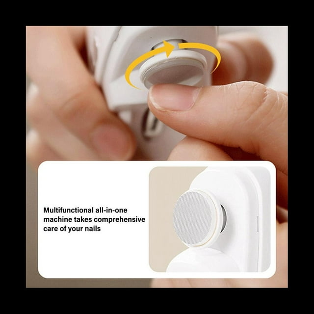 CortauñAs EléCtrico 2 en 1 MáQuina de UñAs Multifuncional CortauñAs Cortador de UñAs AutomáTico IluminacióN para BebéS Adultos,B