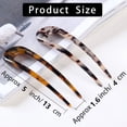 thumbnail image 2 of FSMILING French Hair Forks Tortoise Shell U Shape Hair Pins for Long Thick Hair,2 Prong Bun Hair Sticks Chignon Pins 2 Pack, 2 of 7