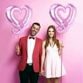 thumbnail image 5 of Matoen 4 Pcs Valentine's Day Foil Heart Shaped Balloons 18 Inch, Pink Heart Balloon for Wedding Birthday Valentine's Day Party Decoration, 5 of 6