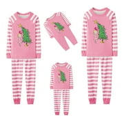 DEFTMENTKINGEN Greeinch Family Christmas Pjs Matching Sets, Merry Christmas Pajamas Print Cute Family Set Pajamas, Home Clothes, Family Set Long Greeinch Pjs Xmas, Green Furry Monster Pajamas for Adults & Kids
