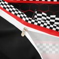 thumbnail image 4 of Castle Fairy Bold Racing Checkered Flag Queen Duvet Cover Set for Teens, Neon Hexagon Race Art Bedding for Bedroom, Red Black,Black Reversible,3-Piece,No Comforter, 4 of 6