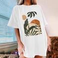 thumbnail image 2 of Otaozi t shirts for women cotton soft womens trendy tops summer cute summer tops for women 3/4 sleeve petite blouses for women size petite length button up, 2 of 6