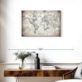 thumbnail image 3 of Elephant Stock Simple World Map Wall Art - Horizontal Canvas Wall Art - Home Office Wall Decor - Map Canvas - Beige And White Decor - 30" x 20", 3 of 8