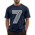 thumbnail image 3 of LWavelet Layered Line Number 30 Men's T-Shirt Ideal for Casual Outings and Everyday Style Navy 3XL, 3 of 3