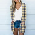thumbnail image 7 of UAMVSH Womens Cardigan Dressy Casual Fashion Printed Soft Long Dusters Baggy Open Front Long Sleeve Outwear Tops with Pockets(X-Large,Khaki 2), 7 of 7