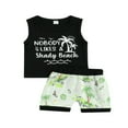 thumbnail image 1 of MesaSe Ensembles Garçons Lettre Col Rond Sans Manches Débardeur Shorts Arbre, 1 of 6