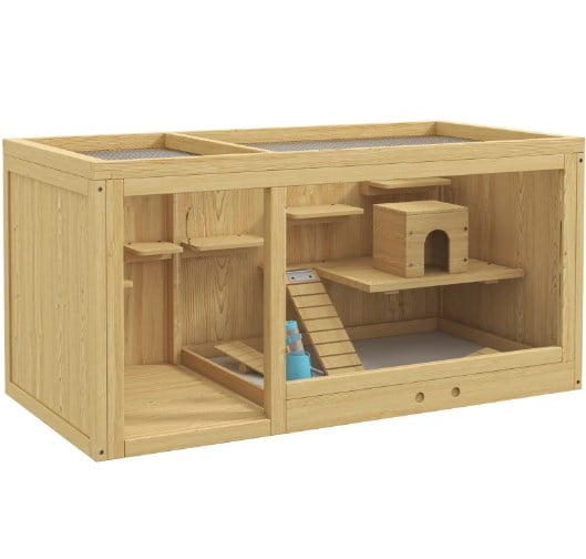 Hamster Cage, Extra Large Wooden Hamster Cage