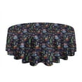 thumbnail image 5 of Dark Blue Christmas Nutcracker Pattern Round Tablecloth 60"x60",Wrinkle Wipeable Table Cloth for Kitchen Dining Room Picnic Patio Party, 5 of 6