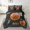 thumbnail image 4 of Erosebridal Teens Basketball Bedding Sets Full Size, Ball Print Comforter Sets with Sheets, Sport Player Reversible Bedding Full Size, Ultra Soft Room Decor, 7 Pieces, 4 of 6