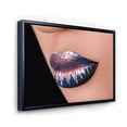 thumbnail image 3 of Designart 'Fashion and Creative Make Up On Woman Lips' Modern Framed Canvas Wall Art Print, 3 of 5