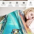 thumbnail image 3 of Orinice Turtle Ocean Mural Warm Lightweight Blanket Soft Fleece Blankets All Seasons Bed Couch Sofa Decor Gifts - Multiple Sizes Available 60x80in, 3 of 6