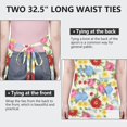 thumbnail image 6 of Pioneer Flower Floral Print Pattern Apron for Women and Men, Cotton Linen Waterproof with Pockets, Adjustable, 33x27 Inch for Kitchen, Gardening, BBQ, Salon, 6 of 6