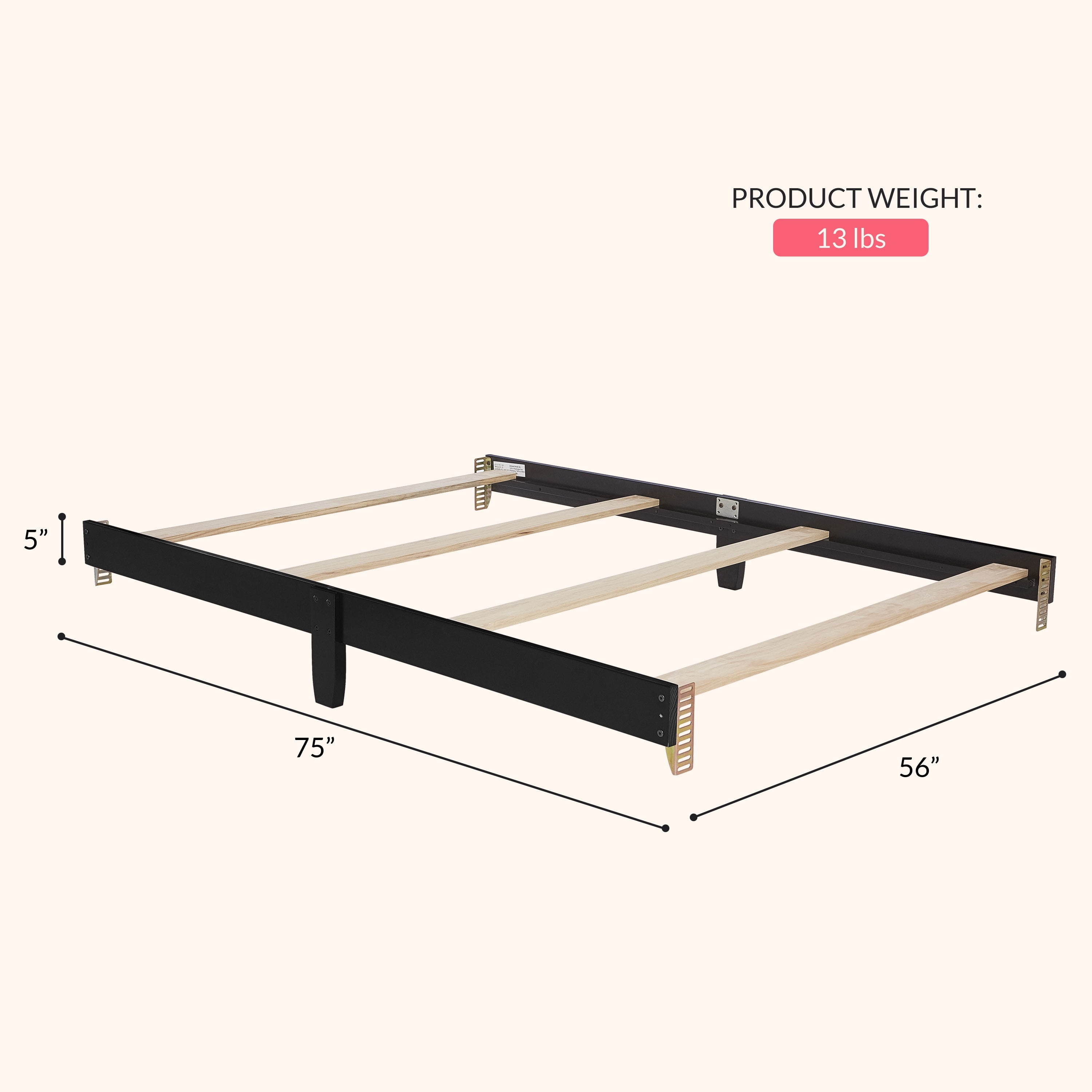 Dream On Me Universal Bed Rail, Carbon