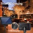 thumbnail image 4 of LINLIN 5.5M Solar String Lights Outdoor Waterproof Patio Lights with USB Port Remote Control,Shatterproof Vintage Bulb Hanging Lights Grade LED Decorative Solar Lights for Garden Yard, 4 of 9