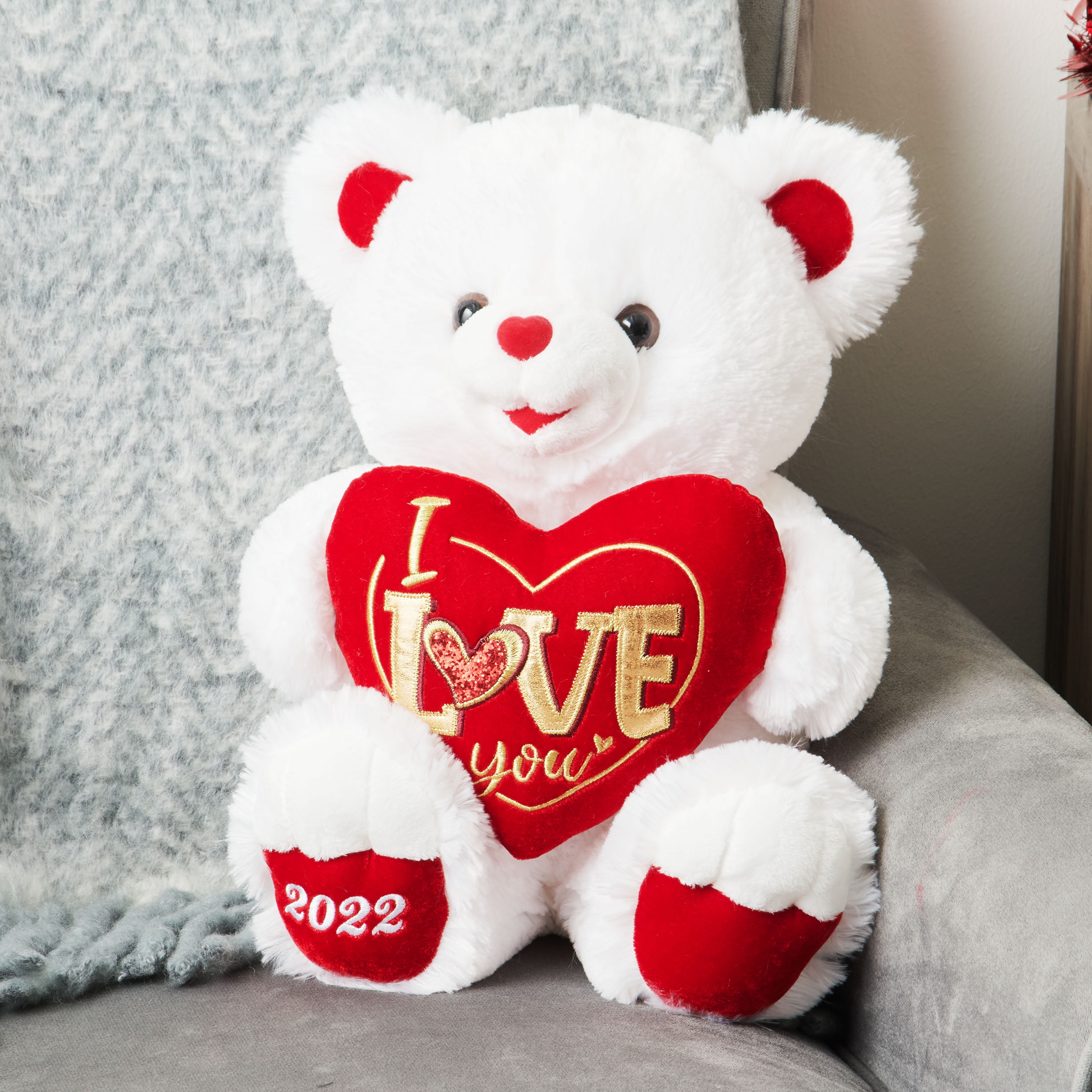 Way to Celebrate! Valentine's Day 15in Sweetheart Teddy Bear 2023, Red 