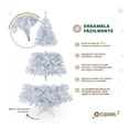 thumbnail image 2 of Árbol Navidad Pino Navideño Ramas Métalicas 2.20m Esquimal Color Blanco Plateado, 2 of 6
