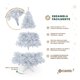 thumbnail image 2 of Árbol Navidad Pino Navideño Ramas Métalicas 2.20m Esquimal Color Blanco Plateado, 2 of 6