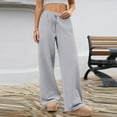 thumbnail image 7 of Oversized Sweatpants for Women Wide Leg Baggy Pants Low Waist Drawstring Lightweight Athletic Casual Pants 2026 Light Gray 2XL, 7 of 7