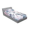 thumbnail image 2 of Ambesonne Abstract Fitted Sheet & Pillow Sham Set, Digital Code Numbers, Twin, Teal Black, 2 of 2