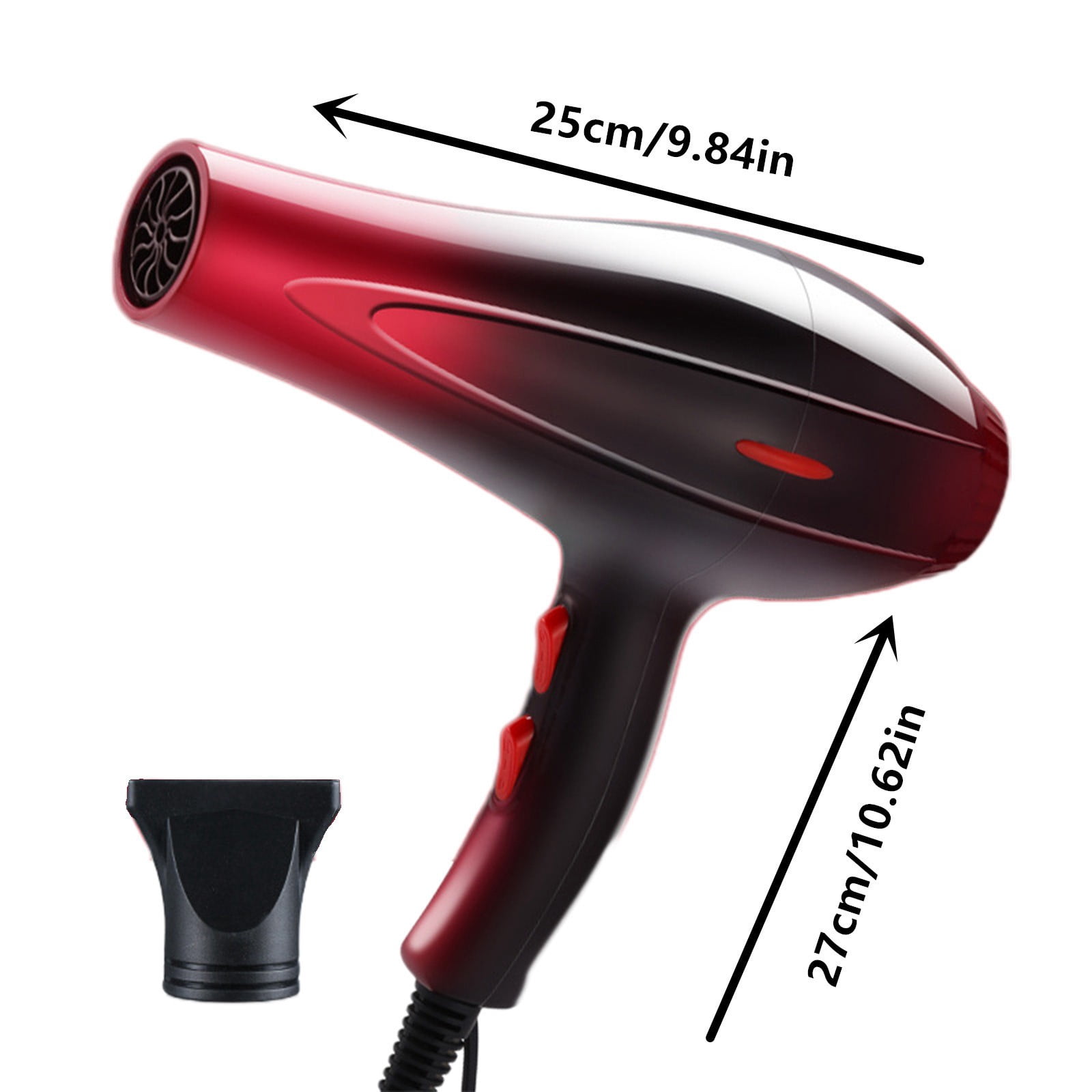 Iumwxz 110V Hair Dryer for Women and Men with 5 Heat Settings, Fast Drying High Power Motor and Concentrator Attachment, Compact Design for Home Salon Gym Travel