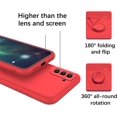 thumbnail image 4 of Compatible with Samsung S21 Case with Creative Astronaut Pattern Holder Green,Phone Samsung Galaxy S21 Case with Ring Kickstand Silicone Shockproof Soft TPU Protective Slim Cover (Red), 4 of 14