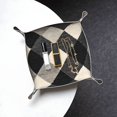 thumbnail image 6 of Multi-Size Leather Tray Four Corners Four Button Design Anti-Scratch Waterproof Convenient Cleaning Convenient Storage Argyle Plaid Dimgray_3 Medium, 6 of 8