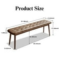 thumbnail image 7 of GZXS 51.18" Dining Bench, Modern Upholstered End-of-Bed Bench with Padded Seat and Wood Legs, Brown, 7 of 7
