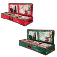 thumbnail image 2 of HLONK Christmas Decor Christmas Storage Rack Spacious Under Bed Holiday Wrapping Paper Container Good For Gift Wrapping Ribbons Bows Wrapping Supplies Etc, 2 of 9