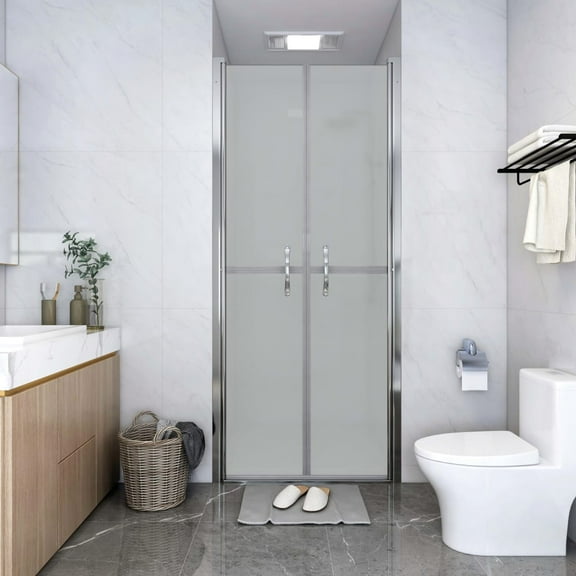 vidaXL Shower Door Frosted ESG 35.8"x74.8"