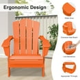 thumbnail image 6 of JUSTLET Adirondack Chair, 4PC Plastic Folding Outdoor Patio Chairs, Outside HDPE Chairs for Lawn, Yard, Orange, 6 of 9