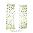 thumbnail image 2 of Floral Print Outdoor Sheer Curtain 39.37x78.74 Inch Rod Pocket Light Filtering Patio Privacy Curtain Panel For Backyard Garden Gazebo, 2 of 6