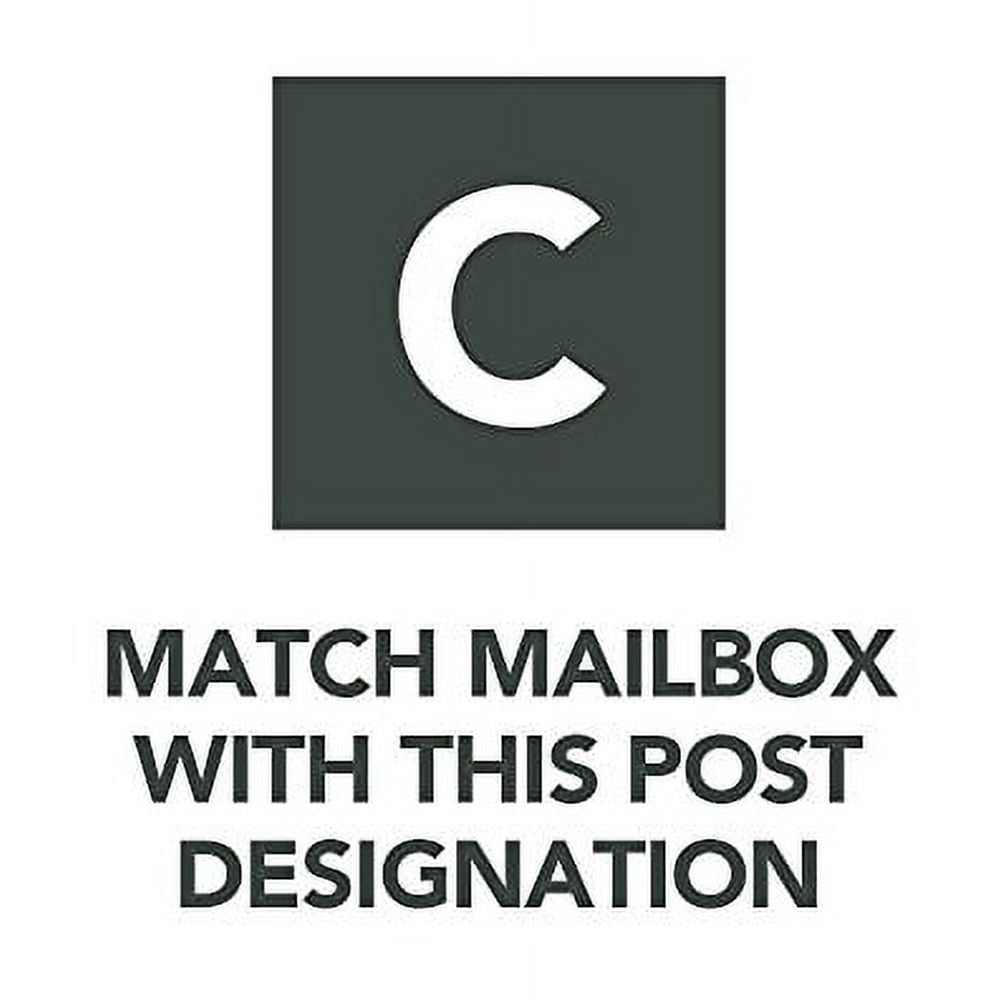 Gibraltar Mailboxes Marshall Large, Locking, Steel, Post-Mount Mailbox, Black, MLM16KB1